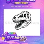 Free Dinosaur Skull Free T-Rex Jurassic Park Free SVG - Instant Download