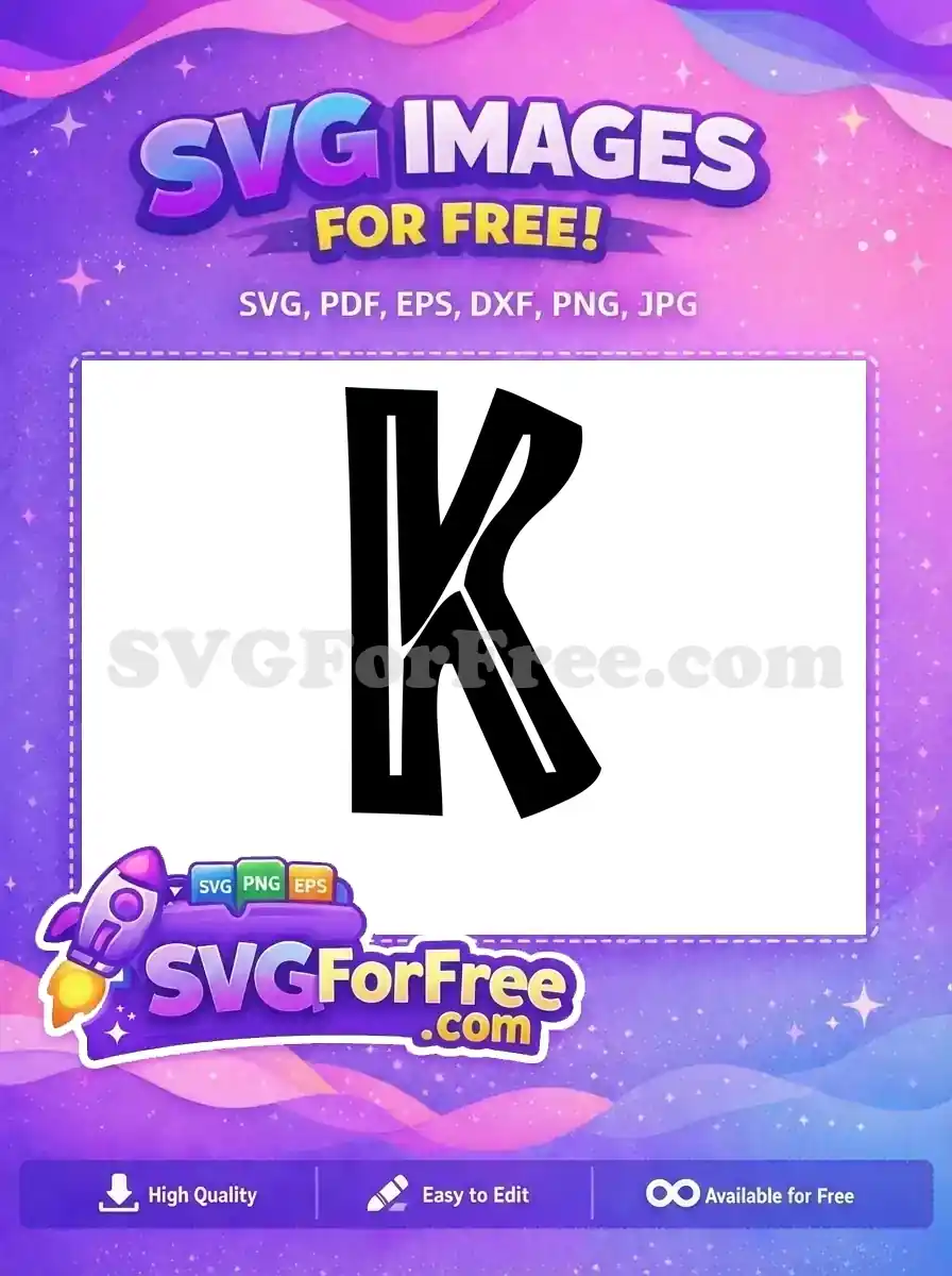 Free Letter K Bold Free Jurassic Park Free SVG
