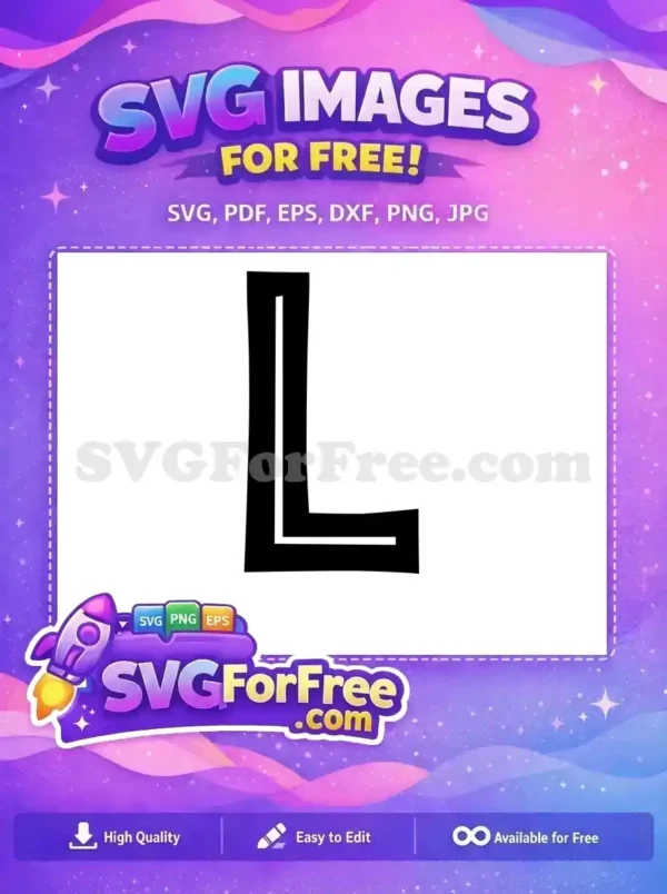 Free Letter L Free Jurassic Park Black Free SVG