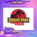 Free Black Dinosaur Free Skeleton Jurassic Park Ride Free SVG - Instant Download