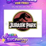 Free T-Rex Silhouette Free Red Logo Jurassic Park Free SVG - Instant Download