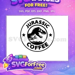 Free Black Dinosaur Free Coffee Jurassic Park Free SVG