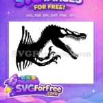 Free Spinosaurus Silhouette Free Sharp Teeth Jurassic Park Free SVG - Instant Download