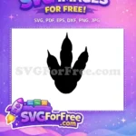 Free Black Sharp Claw Free Dinosaur Footprint Jurassic Park Free SVG - Instant Download