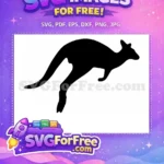 Free Mama Kangaroo Free Joey Silhouette Cartoon Free SVG 1 - Instant Download