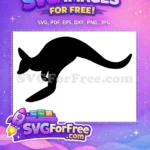 Free Hopping Silhouette Free Joey Pouch Kangaroo Free SVG - Instant Download
