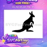 Free Mother With Baby Free Kangaroo Silhouette Free SVG - Instant Download