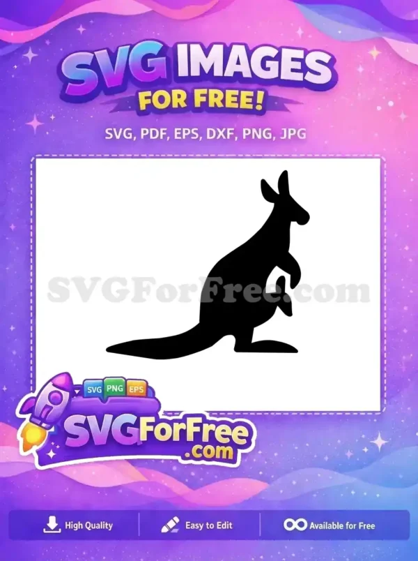 Free Mother With Baby Free Kangaroo Silhouette Free SVG