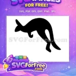 Free Hopping Animal Free Wildlife Silhouette Kangaroo Free SVG - Instant Download