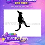 Free Hopping Animal Free Silhouette Kangaroo Outline Free SVG - Instant Download