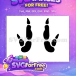 Free Hopping Paw Free Footprint Kangaroo Silhouette Free SVG - Instant Download