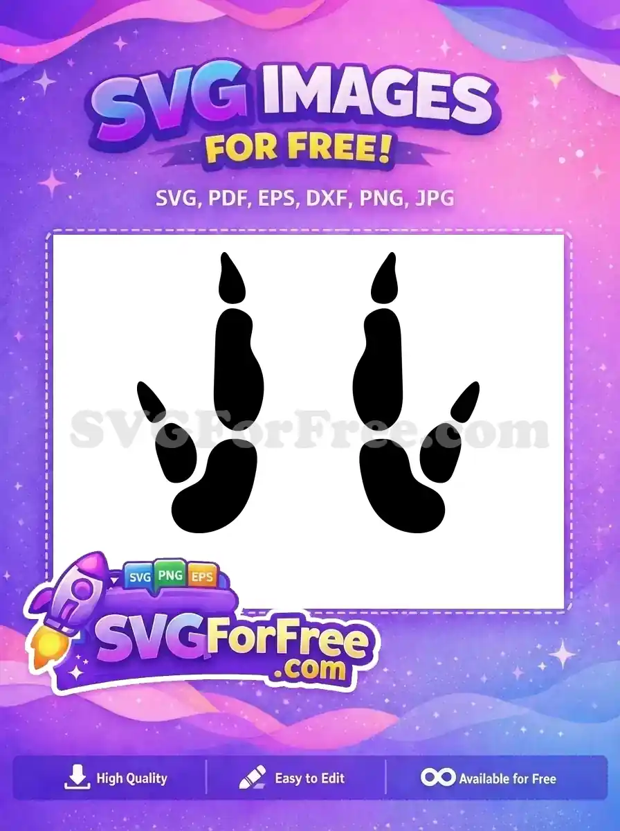 Free Hopping Paw Free Footprint Kangaroo Silhouette Free SVG