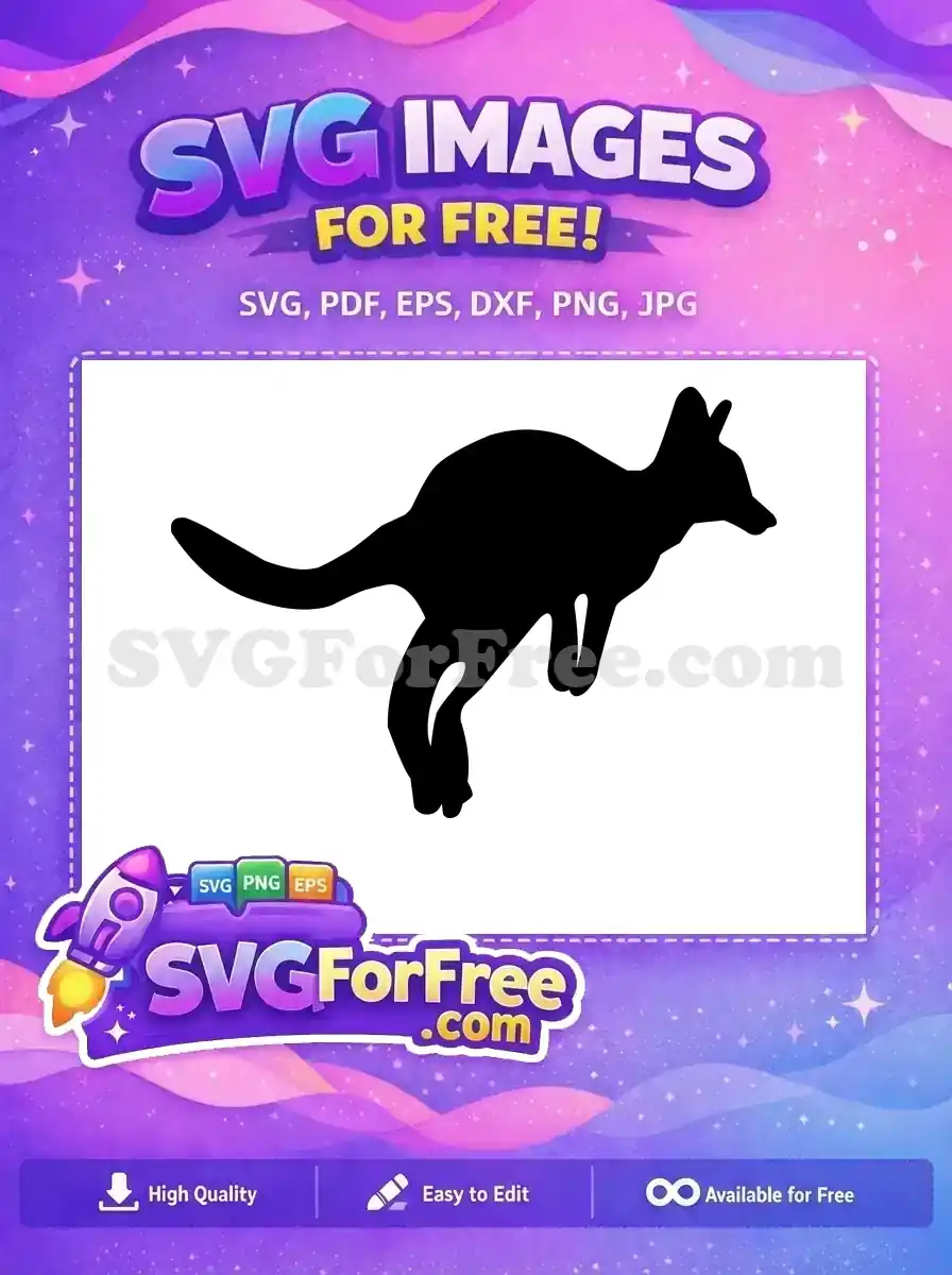 Free Hopping Animal Free Silhouette Kangaroo Australia Free SVG