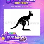 Free Cute Kangaroo Free Silhouette Animal Movie Free SVG - Instant Download
