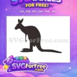 Free Upright Pouch Free Marsupial Silhouette Australia Free SVG - Instant Download