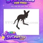 Free Baby Joey Free Side View Kangaroo Free SVG - Instant Download