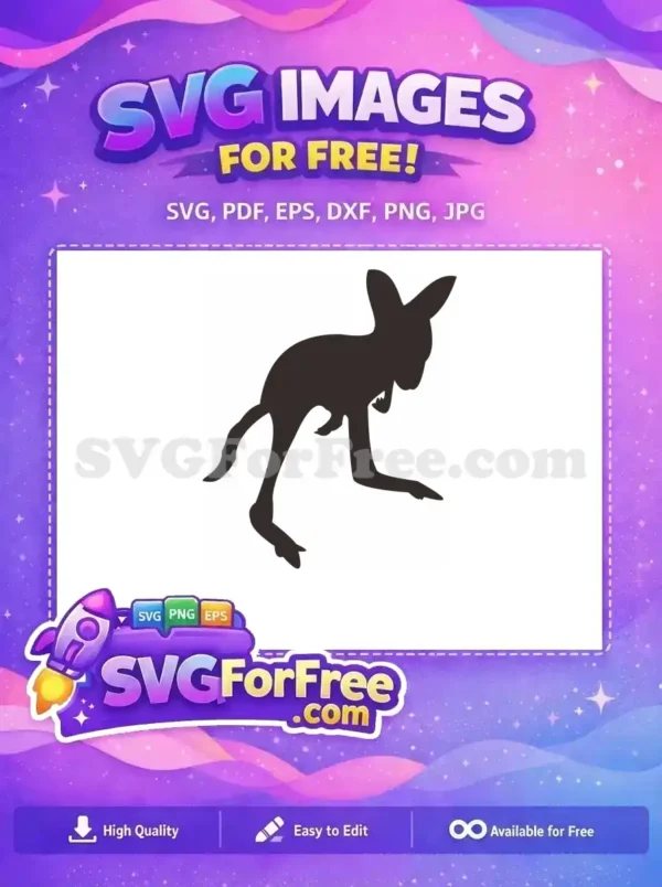 Free Baby Joey Free Side View Kangaroo Free SVG