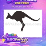 Free Hopping Kangaroo Free Silhouette Australia Free SVG 1 - Instant Download
