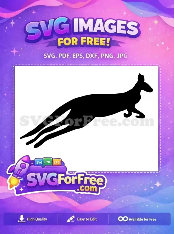 Free Black Silhouette Free Leaping Kangaroo Silhouette Free SVG 1 Free Black Silhouette Free Leaping Kangaroo Silhouette Free SVG 1