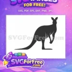Free Animal Silhouette Free Australian Wildlife Kangaroo Free SVG - Instant Download