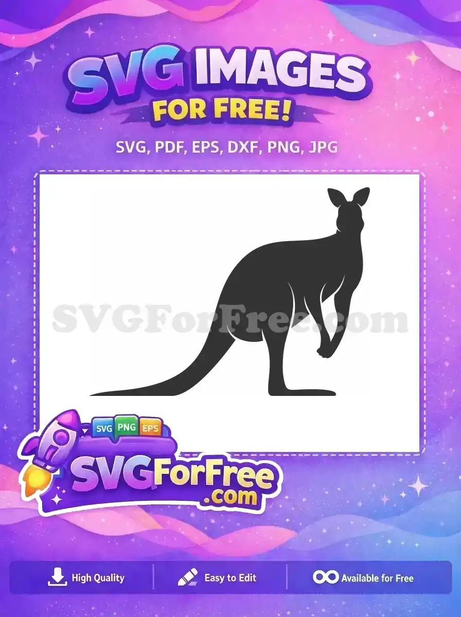 Free Animal Silhouette Free Australian Wildlife Kangaroo Free SVG