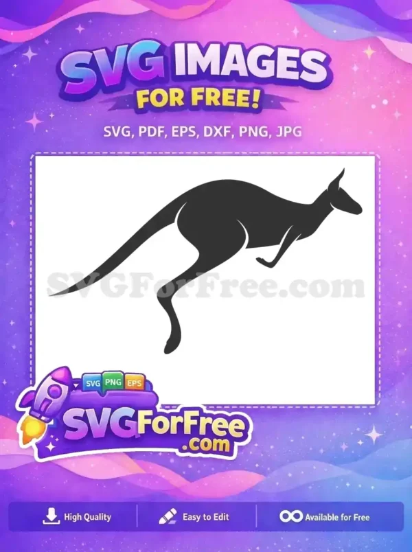 Free Hopping Silhouette Free Australia Animal Kangaroo Free SVG