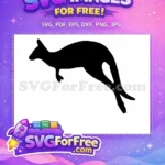 Free Mama Joey Silhouette Free Cute Animal Australia Free SVG - Instant Download