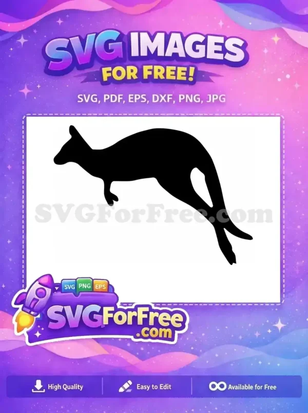 Free Mama Joey Silhouette Free Cute Animal Australia Free SVG