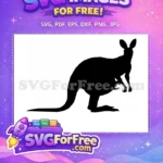 Free Mama Kangaroo Silhouette Free Baby Joey Australia Free SVG 1 - Instant Download