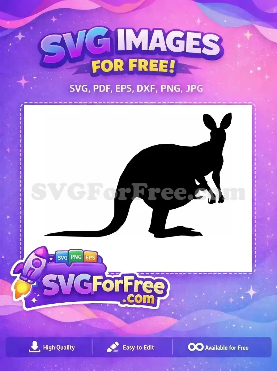 Free Mama Kangaroo Silhouette Free Baby Joey Australia Free SVG 1