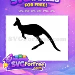 Free Mother Kangaroo Free Joey Silhouette Animated Free SVG - Instant Download