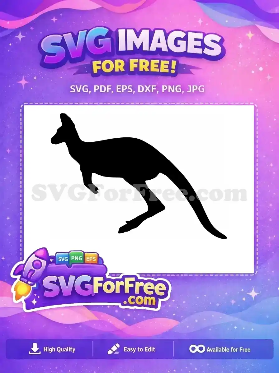 Free Mother Kangaroo Free Joey Silhouette Animated Free SVG