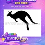 Free Mama Kangaroo Free Joey Silhouette Animal Free SVG 2 - Instant Download