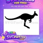 Free Mother Holding Joey Free Cute Animal Kangaroo Free SVG - Instant Download