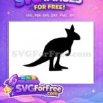 Free Mama Kangaroo Free Baby Joey Silhouette Free SVG 1 - Instant Download