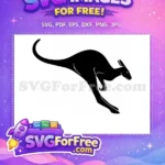 Free Mother Kangaroo Free Joey Silhouette Family Free SVG - Instant Download