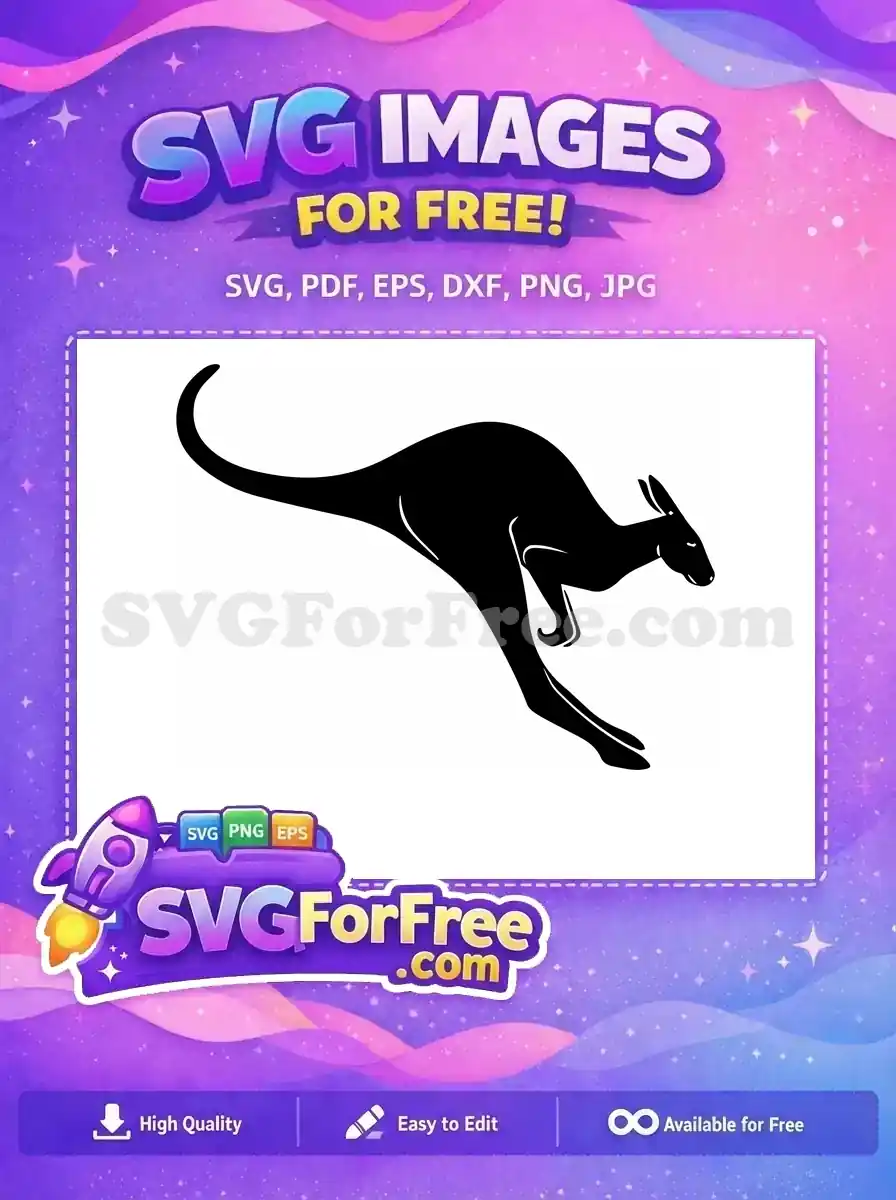 Free Mother Kangaroo Free Joey Silhouette Family Free SVG