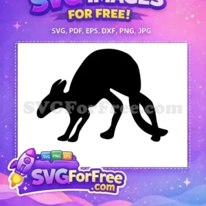 Free Bending Silhouette Free Australian Animal Kangaroo Free SVG