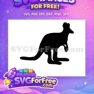 Free Black Kangaroo Free Silhouette Australia Landscape Free SVG