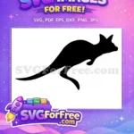 Free Mama Kangaroo Silhouette Free Simple Animal Free SVG - Instant Download