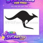 Free Hopping Marsupial Free Wildlife Silhouette Australia Free SVG 1 - Instant Download