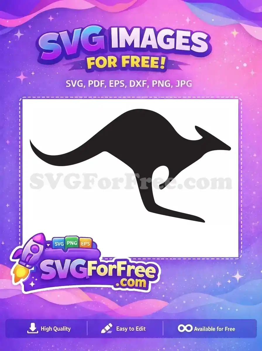 Free Hopping Marsupial Free Wildlife Silhouette Australia Free SVG 1