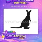 Free Mother Holding Baby Free Kangaroo Silhouette Australia Free SVG - Instant Download