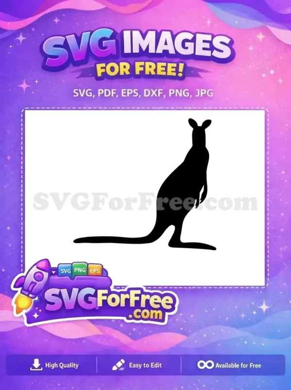 Free Upright Kangaroo Free Silhouette Black Wildlife Free SVG Free Upright Kangaroo Free Silhouette Black Wildlife Free SVG
