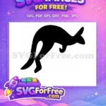 Free Mother Kangaroo Free Joey Silhouette Cartoon Free SVG - Instant Download