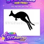 Free Mother Kangaroo Free Baby Joey Silhouette Free SVG 2 - Instant Download