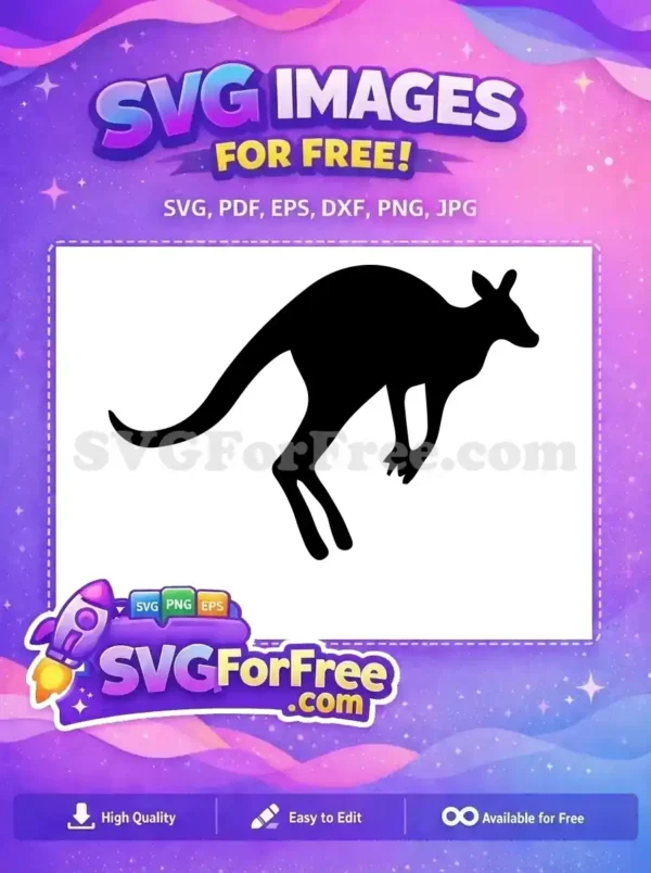Free Hopping Marsupial Free Silhouette Leaping Kangaroo Free SVG Free Hopping Marsupial Free Silhouette Leaping Kangaroo Free SVG