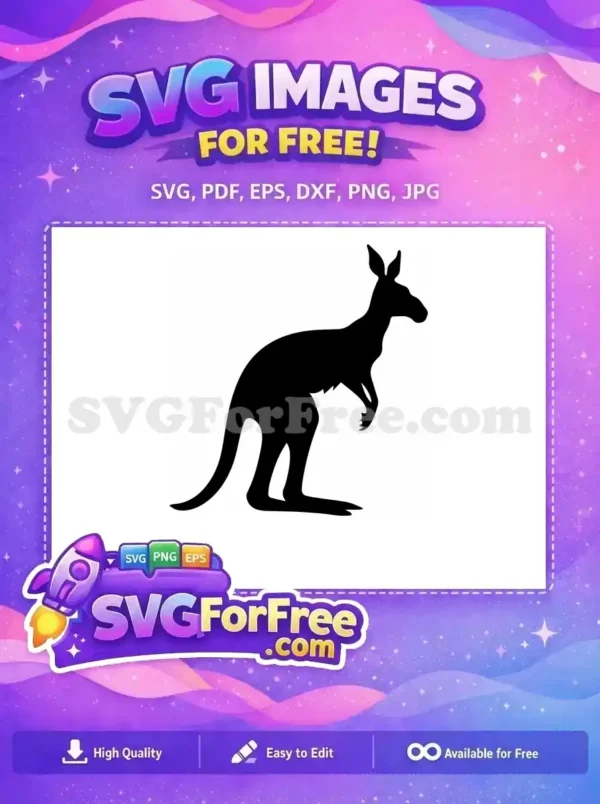 Free Mother Joey Free Silhouette Cute Kangaroo Free SVG