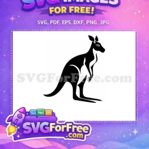 Free Black Kangaroo Silhouette Free Animal Vector Art Free SVG