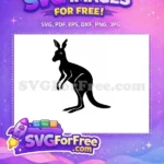 Free Mama Kangaroo Free Baby Silhouette Family Free SVG - Instant Download